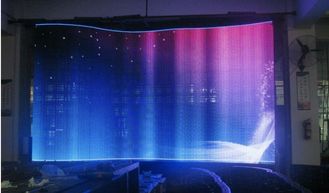 SMD P10 Açık Şeffaf Cam Vokal Konseri için LED Ekran Perde Duvar